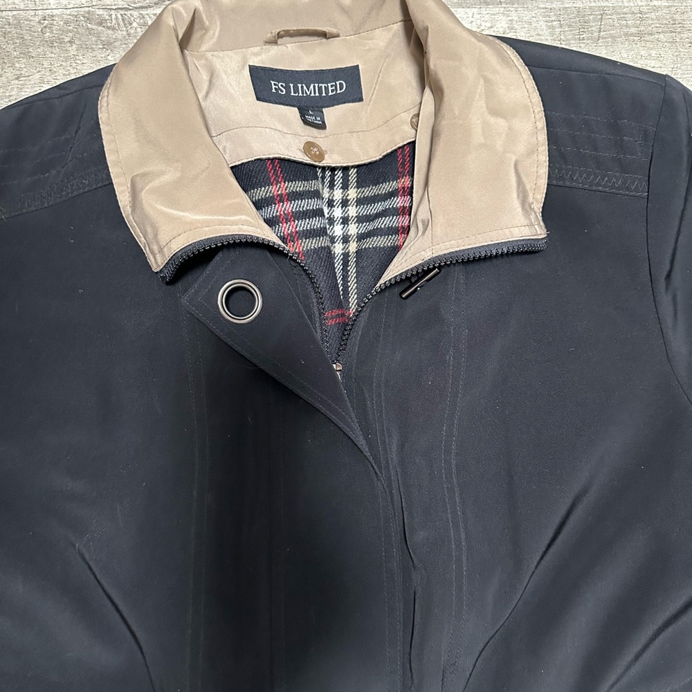 Women’s FS Limited Large 12 - 14 Parka Jacket Coat Black Plaid Lined Pockets - Picture 4 of 9